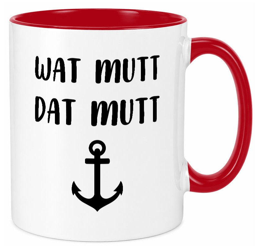 Wat Mutti | Dat Anker Muttertag lustig Familie Geschenkidee Geschenk Tasse
