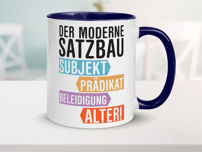 Moderner Satzbau | Lehrer Lehrerin Kollege lustig Arbeit Kollegen Büro Geschenk