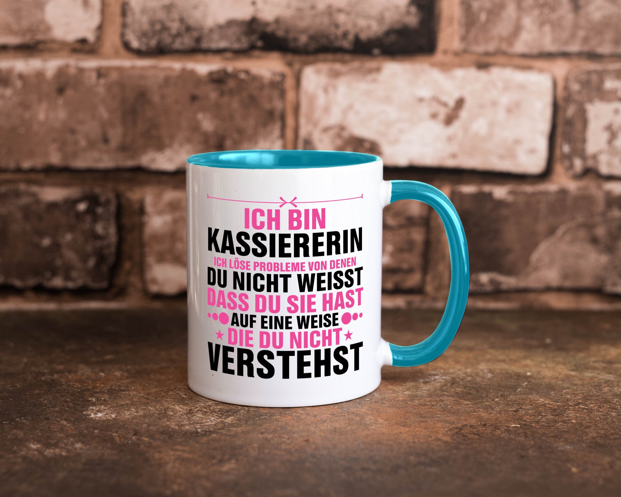 Löse Probleme: Kassiererin v2 lustiger Spruch Geschenk Humor Geschenkidee Tasse