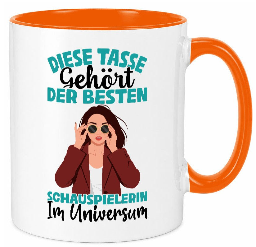 Im Universum: Schauspielerin | Theater Geschenkidee Humor Tasse