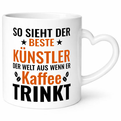 Kaffee trinkt: Künstler | Kunst Geschenkidee Humor Tasse