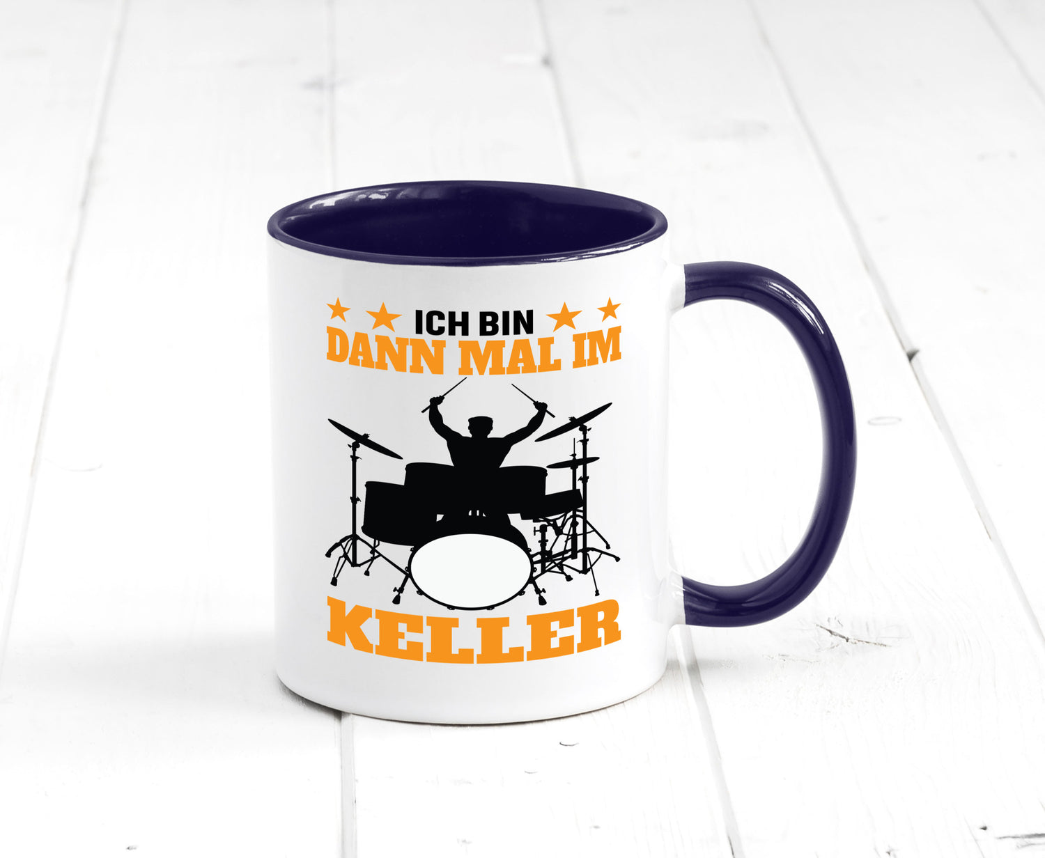 Ich bin dann mal im keller | Schlagzeug Musiker Musik lustig Humor Geschenkidee