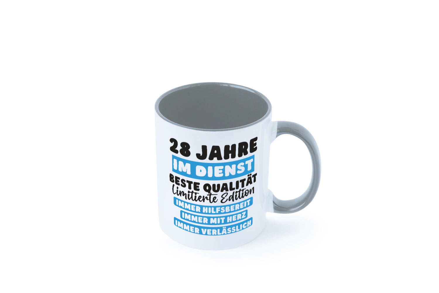 28 Jahre im Dienst | Jubiläum Arbeit v6 lustig Kollegen Büro Geschenk Tasse