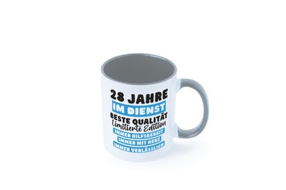 28 Jahre im Dienst | Jubiläum Arbeit v6 lustig Kollegen Büro Geschenk Tasse