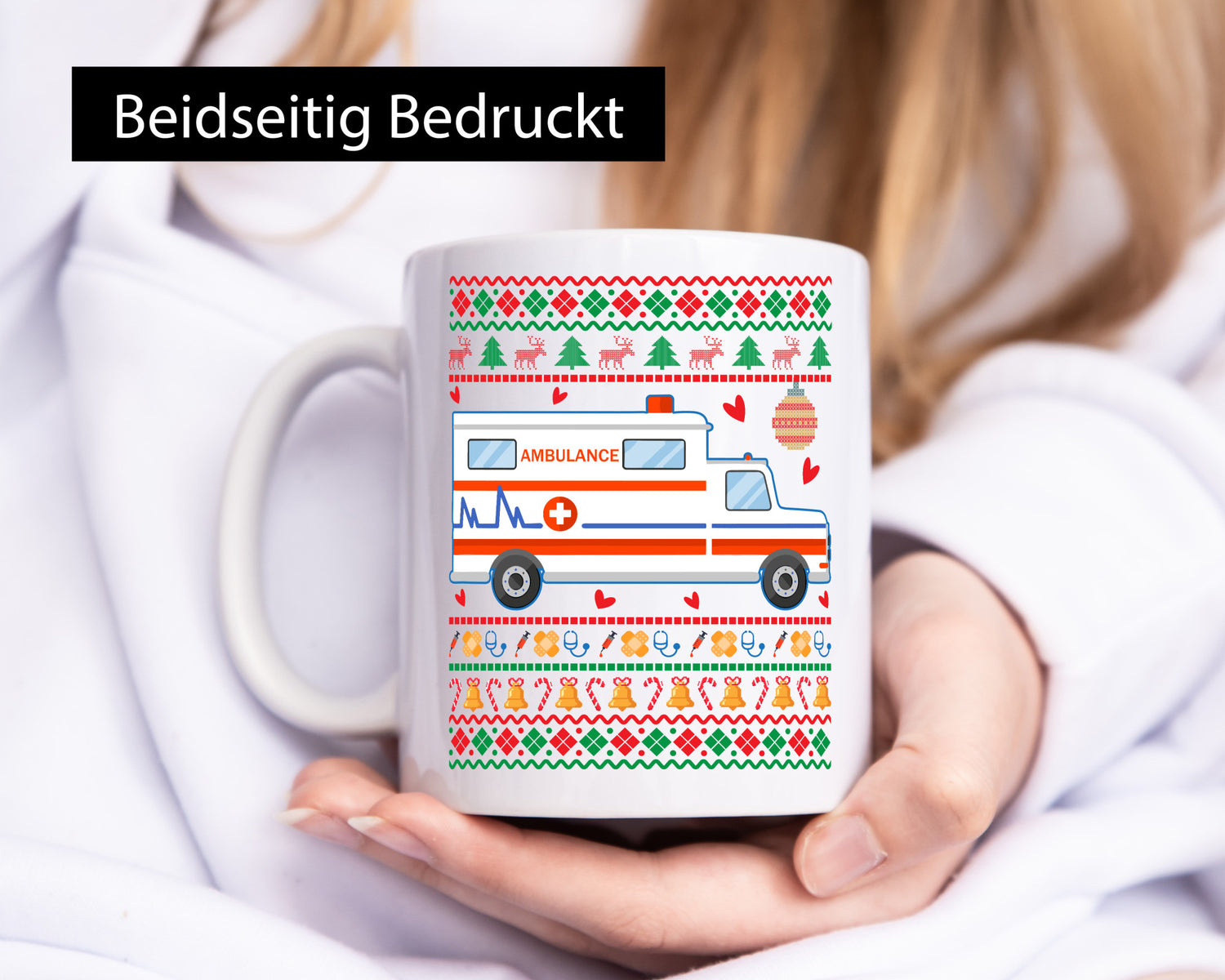 Krankenwagen | Ugly Christmas Emergency lustig Humor Geschenkidee Geschenk Tasse