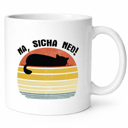 Na, sicha ned! | Katze Farben lustiger Spruch Geschenk Tierliebhaber Humor Tasse