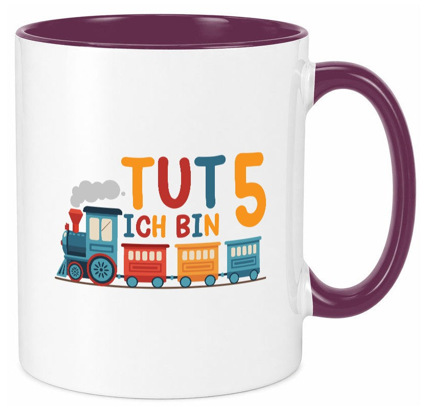 5. Geburtstag | 5 Jahre Eisenbahn Zug junge lustiger Spruch Geschenk Tasse