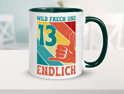 13. Geburtstag | 13 Jahre Wild und Frech Humor Geschenkidee Tasse