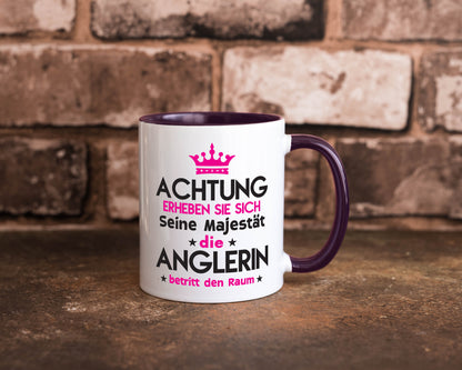Seine Majestät Anglerin | Angeln Fischerin lustiger Spruch Geschenk Humor