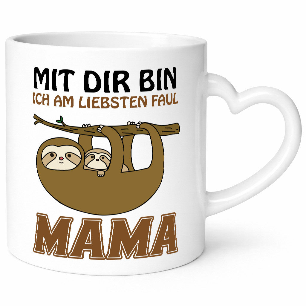 Faultiermama lustig Familie Geschenkidee Geschenk Tasse