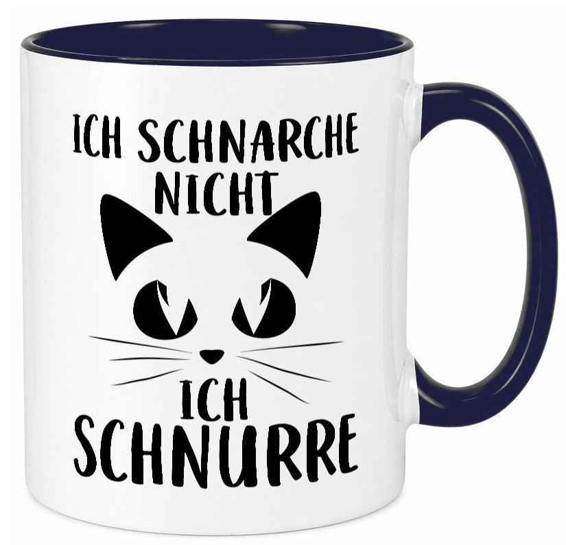 Nicht schnarchen, schnurren | Katze Schnurrhaare Augen Geschenkidee Tasse
