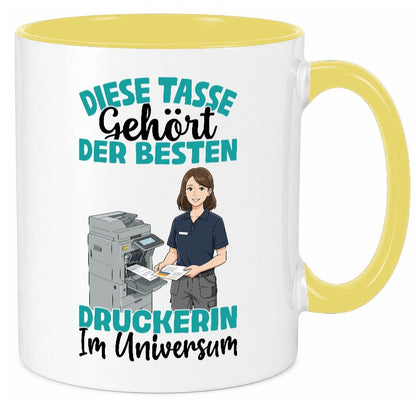 Im Universum: Druckerin | Druckerei Print Medien Geschenk Humor Geschenkidee Tasse
