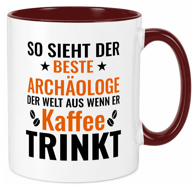 Kaffee trinkt: Archäologe | Archäologie Forscher lustig Humor Geschenkidee