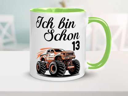 13. Geburtstag | Monster truck 13 Jahre Geschenkidee Humor Tasse
