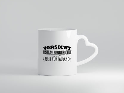 Freilaufender Chef lustig Arbeit Kollegen Büro Geschenk Tasse