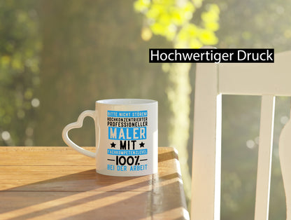 100% bei der Arbeit | Maler Malermeister lustiger Spruch Geschenk Kollegen Büro