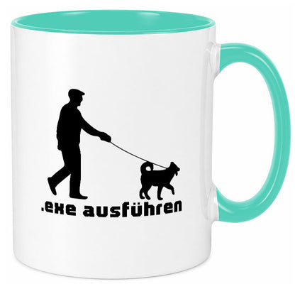 Exe ausführen | Echse Programmierer Informatiker Nerd Humor Geschenkidee Tasse
