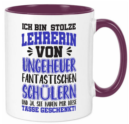 Stolze Lehrerin | Spruchtasse lustig Schüler Schule lustiger Spruch Geschenk