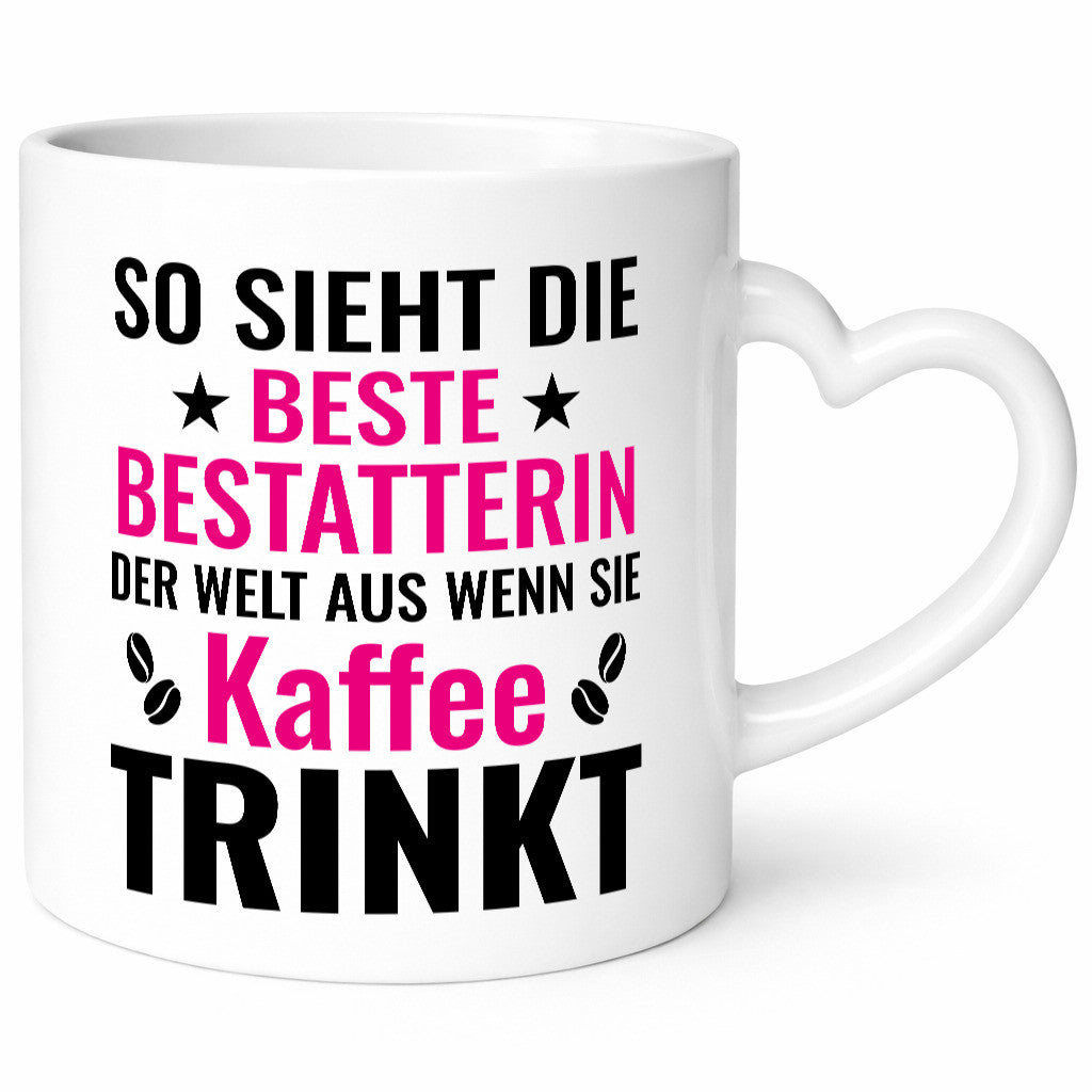 Kaffee trinkt: Bestatterin | Bestattung Totengräberin Geschenk Humor