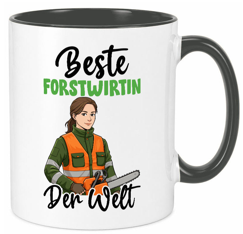 Beste Forstwirtin | Forst Wirtin v2 lustig Humor Geschenkidee Geschenk Tasse