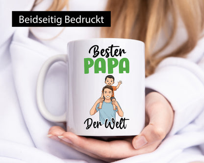 Bester Papa | Vatertag Daddy Familie lustiger Spruch Geschenk Geschenkidee Tasse