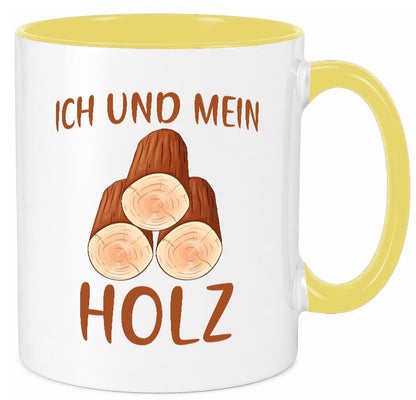 Ich und mein Holz | liebhaber Holzfäller lustiger Spruch Geschenk Humor Tasse