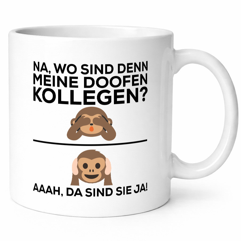 Doofe Kollegen | Bürotasse lustig Affe Arbeitsplatz Geschenkidee Arbeit Büro