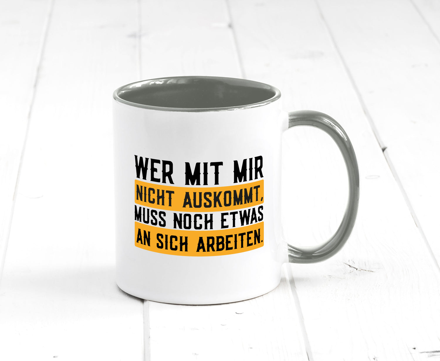 Wer mit mir nicht auskommt | Selbstbewusst lustiger Spruch Geschenk Humor