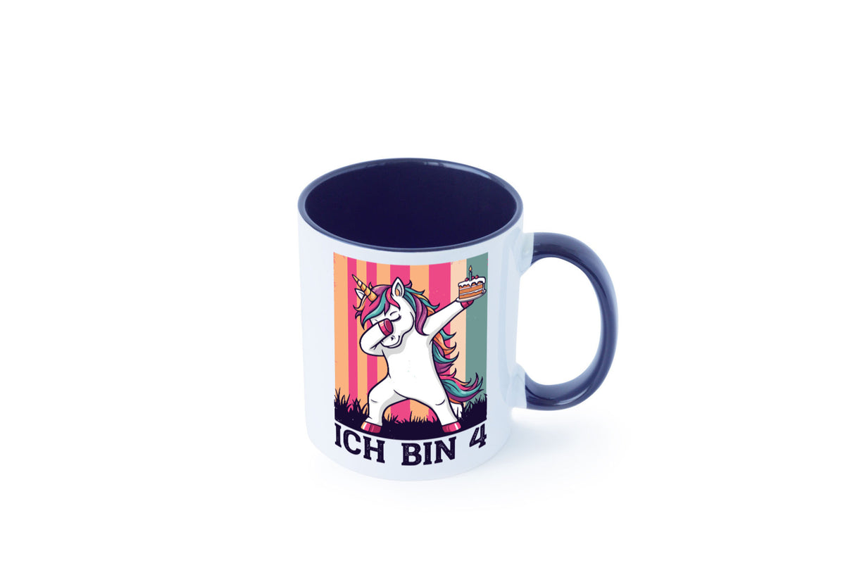 4 Geburtstag | Einhorn Damping Mädchen lustig Geschenkidee Geschenk Tasse