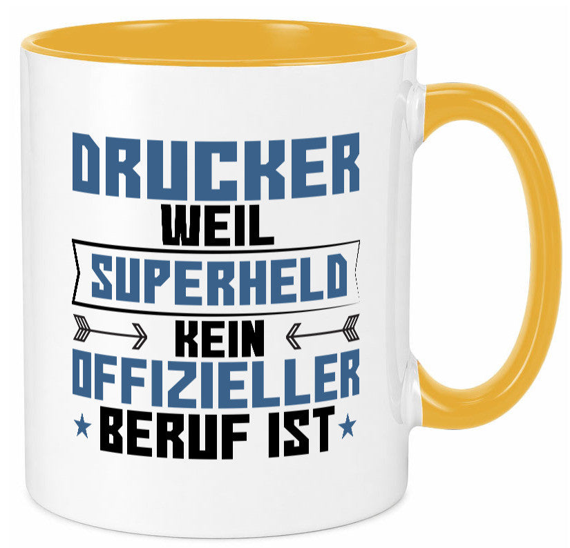 Superheld Drucker | Druckerei Print Medien Humor Geschenkidee Tasse