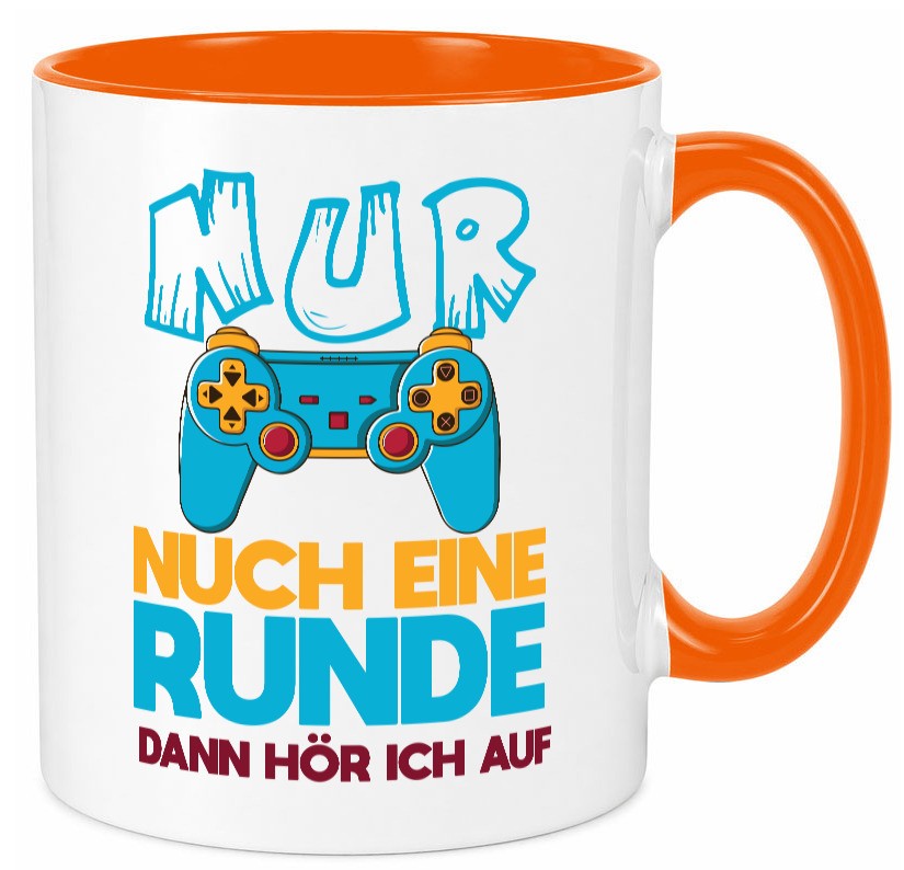 Nur noch eine Runde dann hör ich auf | Gamer Zocken lustig Humor Geschenkidee Tasse