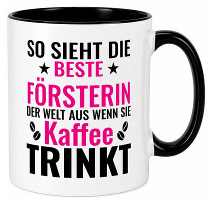 Kaffee trinkt: Försterin | Forst Arbeit Humor Kollegen Büro Geschenkidee Tasse