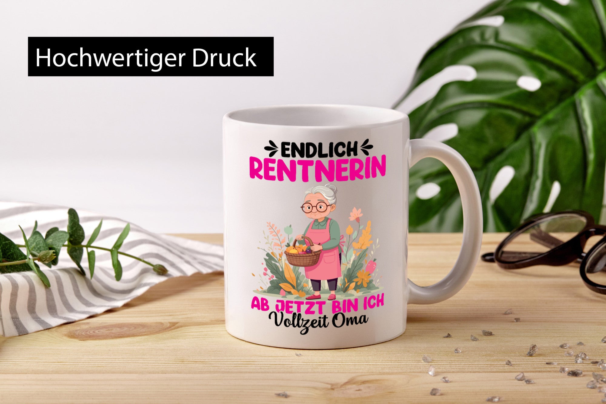 Endlich Rentnerin | Vollzeit Oma Blumen Geschenk Familie Geschenkidee lustiger
