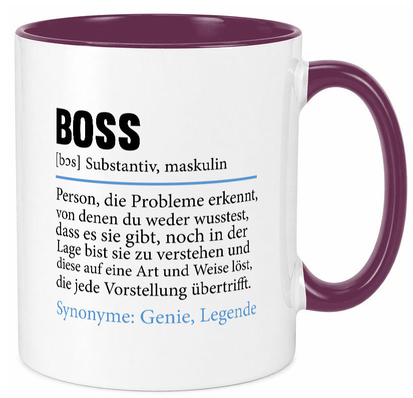 Boss | Chef Führungskraft Vorgesetzter Geschenk Arbeit Kollegen Büro lustiger Tasse