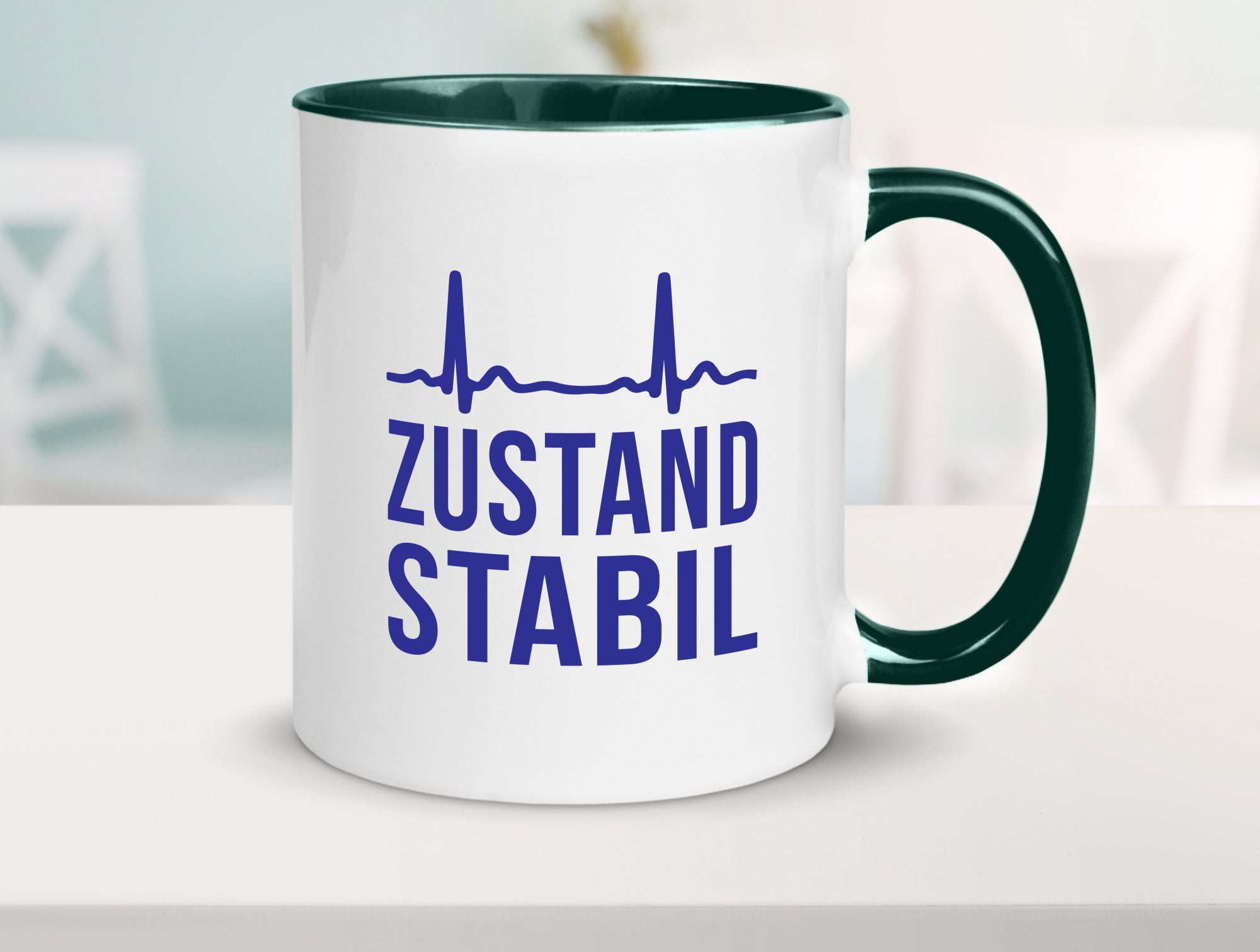 Zustand stabil | Herzschlag v2 Geschenk Humor Geschenkidee lustiger Spruch Tasse