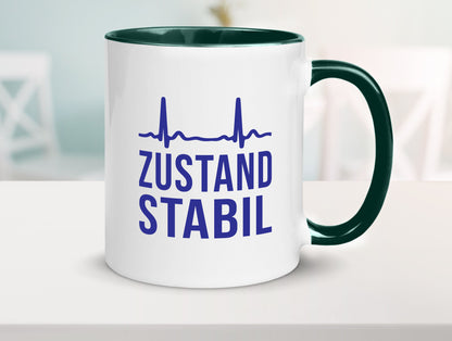 Zustand stabil | Herzschlag v2 Geschenk Humor Geschenkidee lustiger Spruch Tasse