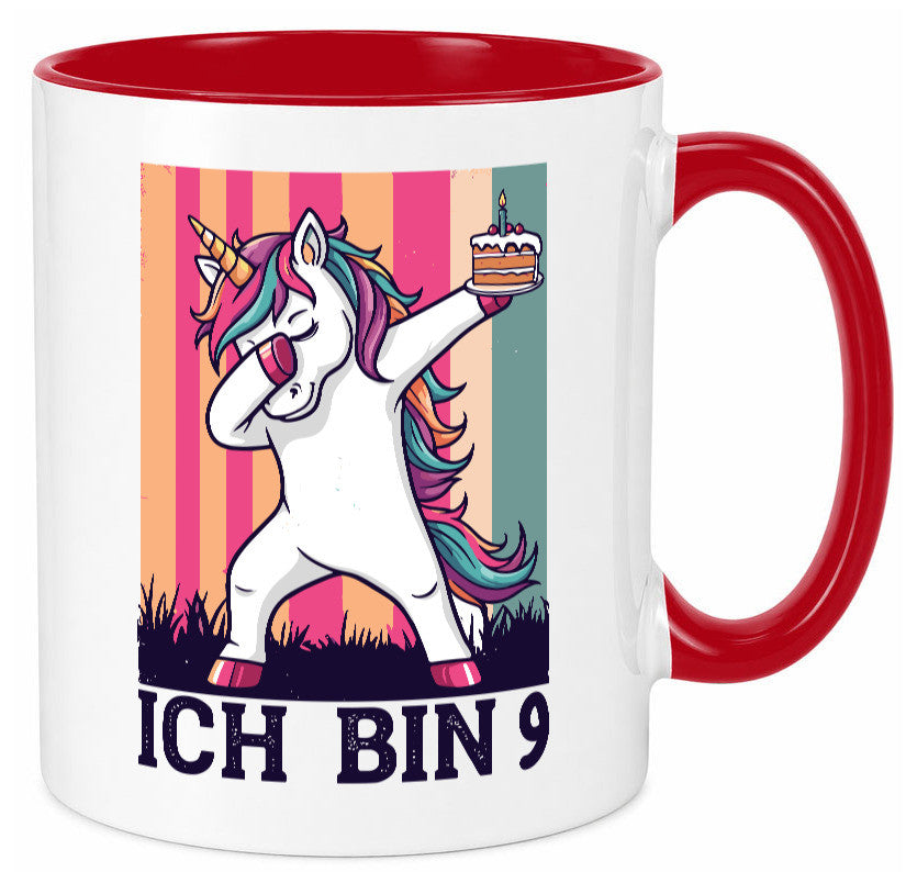 9 Geburtstag | Einhorn Damping Mädchen Humor Geschenkidee Tasse