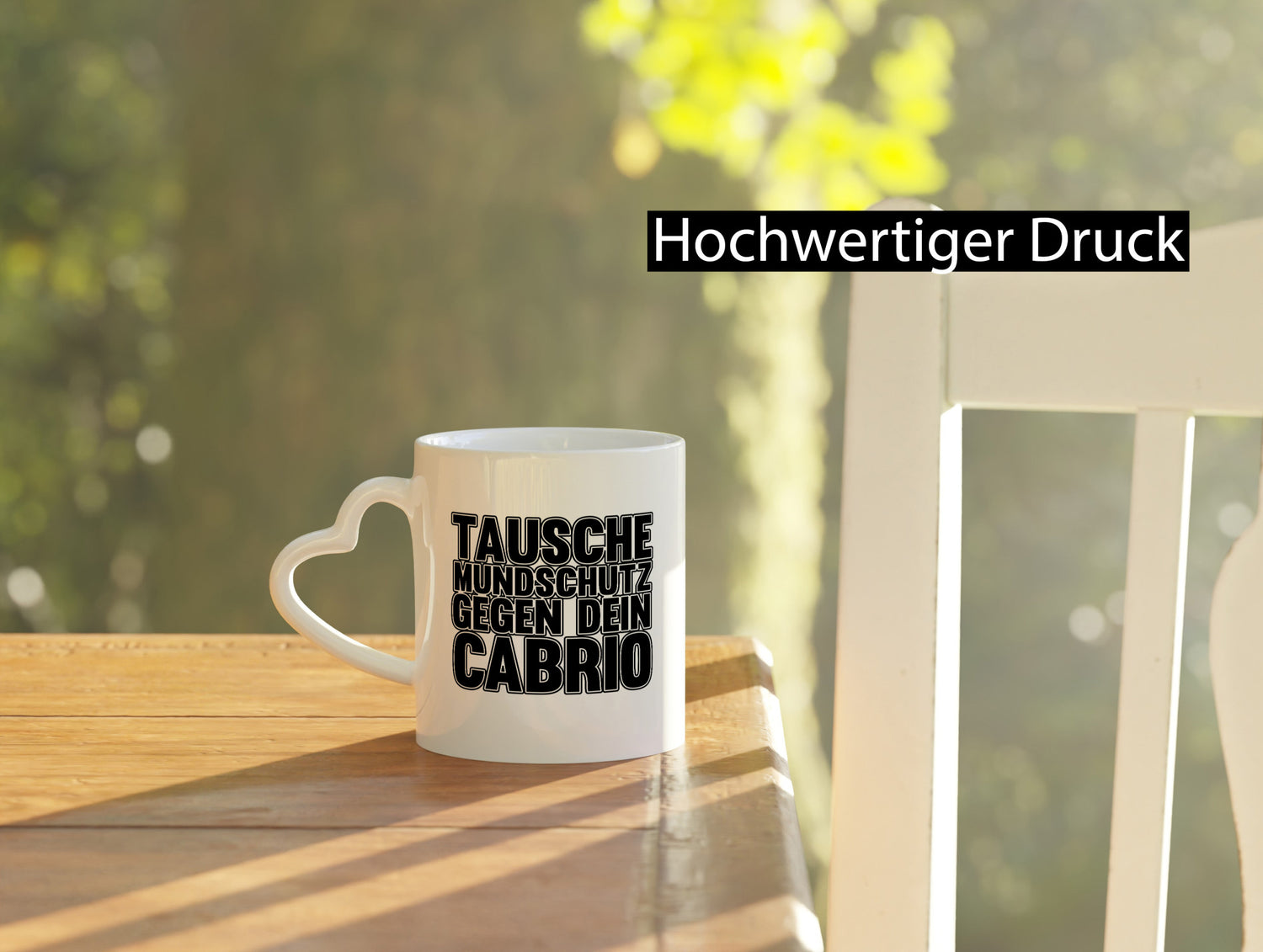Tausche Mundschutz gegen Cabrio| | Cabrio Geschenkidee Humor Tasse