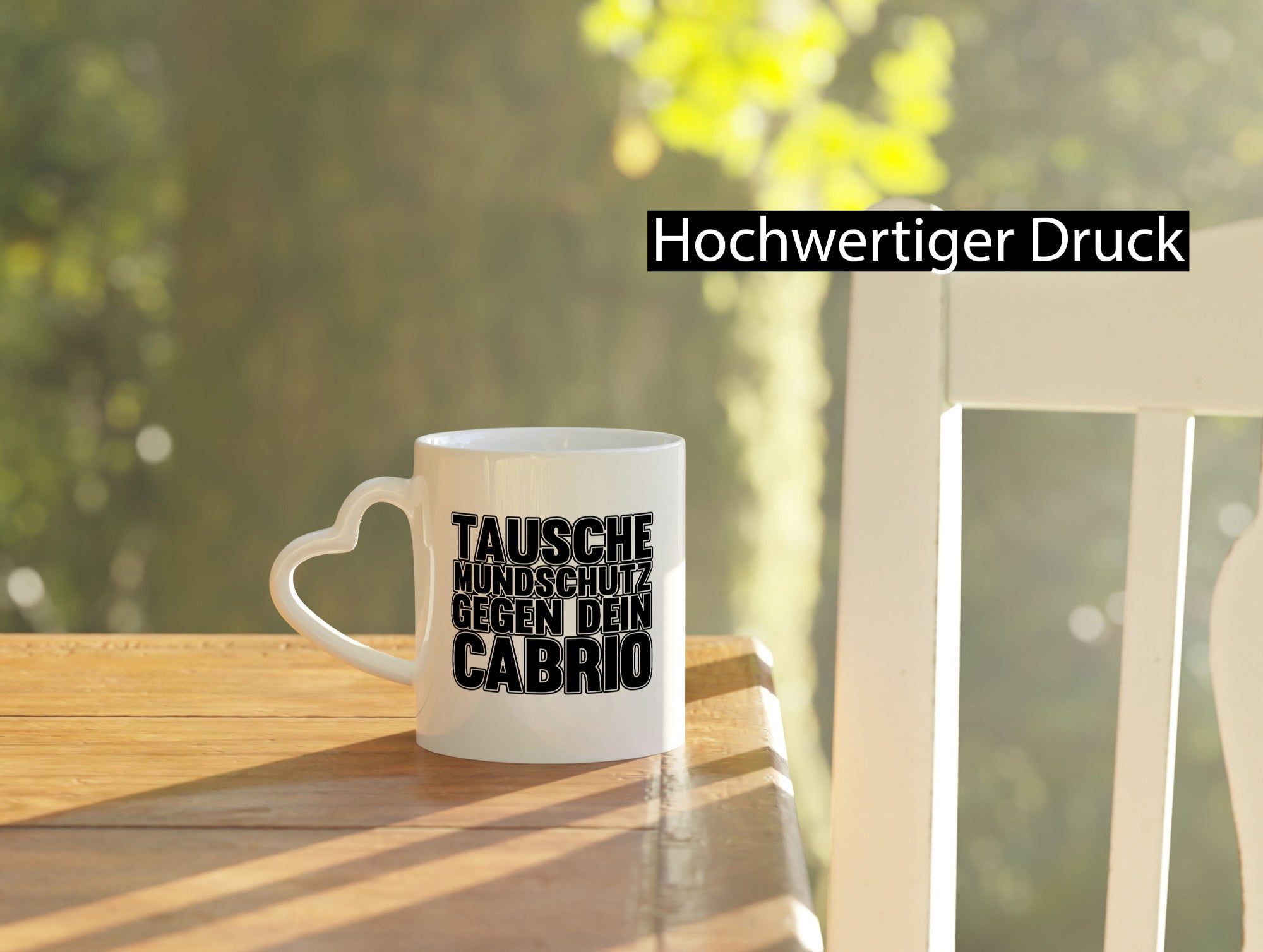 Tausche Mundschutz gegen Cabrio| | Cabrio Geschenkidee Humor Tasse