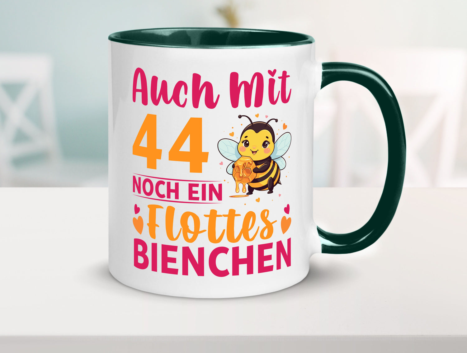 44. Geburtstag | Flottes Bienchen 44 Jahre Geschenkidee Humor Tasse