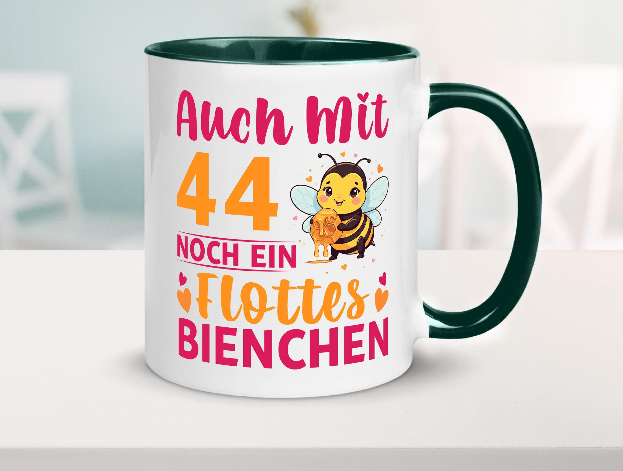 44. Geburtstag | Flottes Bienchen 44 Jahre Geschenkidee Humor Tasse