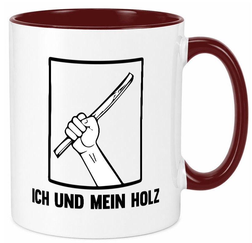 Ich und mein Holz | Holzfäller Holzmacher Geschenkidee Humor Tasse