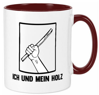 Ich und mein Holz | Holzfäller Holzmacher Geschenkidee Humor Tasse