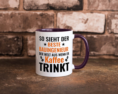 Kaffee trinkt: Bauingenieur | Ingenieur Geschenkidee Humor Tasse