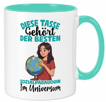Im Universum: Sozialpädagogin | Humor Pädagogin lustig Geschenkidee Geschenk Tasse