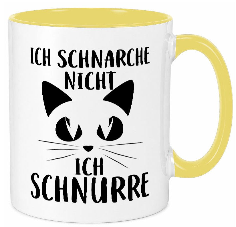 Nicht schnarchen, schnurren | Katze Schnurrhaare Augen Geschenkidee Tasse