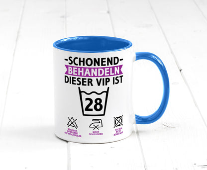 28 Geburtstag | schonend behandeln Jahre Humor Geschenkidee Tasse