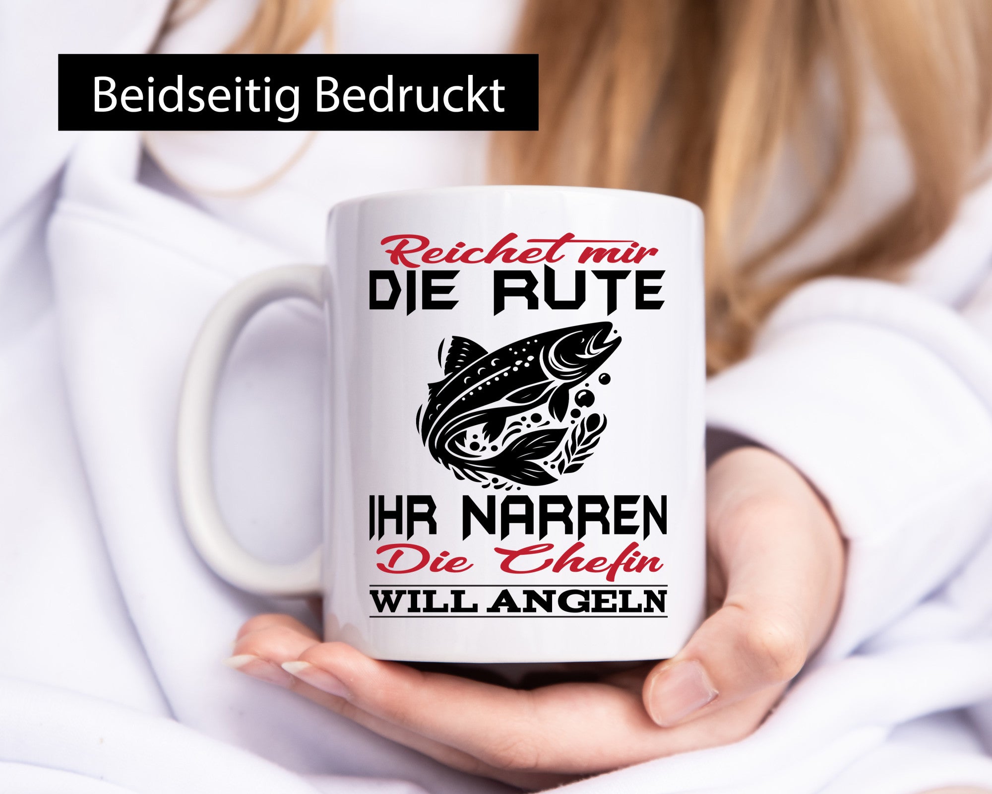 Reichet mir die Rute Chefin will Angeln | lustiger Spruch Geschenk Arbeit