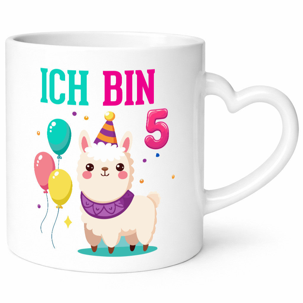 5. Geburtstag | 5 Jahre Lama Alpaka lustig Geschenkidee Geschenk Tasse
