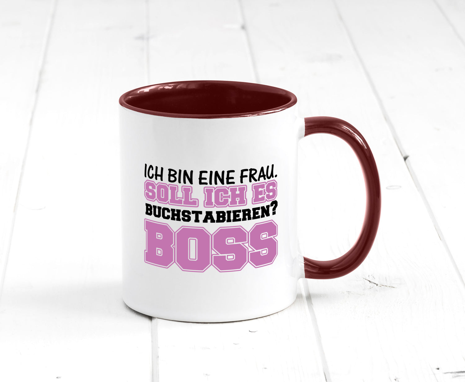 Ich bin der Boss Geschenk Humor Geschenkidee lustiger Spruch Tasse